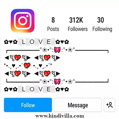 Instagram VIP Bio Stylish