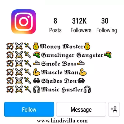 Instagram Vip Bio Gangster